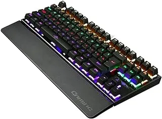 87 مفتاح لوحة مفاتيح ميكانيكية للألعاب لوحة مفاتيح لوحة مفاتيح 10 أوضاع إضاءة خلفية واجهة Usb مسند يد قابل للفصل