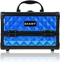 Shany Mini MakEUp Train Case With Mirror - Peacock Blue