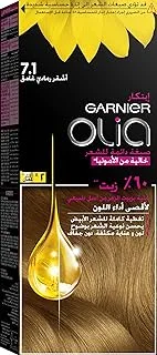 Garnier Olia, 7.1 Dark Ash Blonde, No Ammonia Permanent Haircolor, with 60% Oils