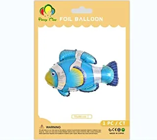 PARTY TIME - 1 Piece Ocean Animals Foil Balloon Blue Finding Nemo Fish Sea Creatures Mylar Balloons for Ocean Theme Birthday Baby Shower Party Decoration Supplies (70x89cm.)