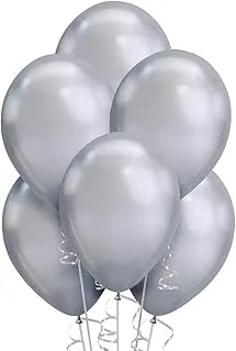 Party Fun Metallic Pearl Balloons, Silver,2724492020831