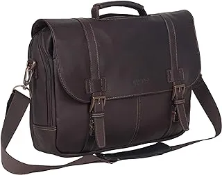 Kenneth Cole Reaction Show Business Full-Grain Colombian Leather Dual Compartment Flapover 15.6-inch Laptop Porfolio