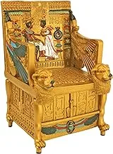 Design Toscano QL14557 Egyptian Décor Trinket Box - King Tut's Golden Throne Jewelry Box - Egyptian Statues,Full Color