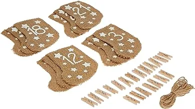 Gingerray Hessian Stockings Fill Your Own Advent Calendar, 24 Pieces