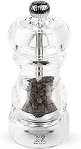 Peugeot Nancy Pepper Mill 12cm. Acrylic Body. Stainless Steel grinding mechanism with lifetime warranty. Made in France.