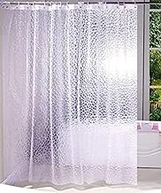 Kuber Industries Coin Design 2 Pieces Pvc .20 mm Shower Curtain - 7 Feet (Transparent) -CTKTC14633