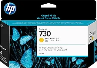 Hp (Hewlett Packard) Original P2V64A Hp 730 130-ml Designjet Ink Cartridge, Yellow