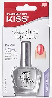 KISS Nail Treatment Glass Shine Top Coat KTR07, 15 ml