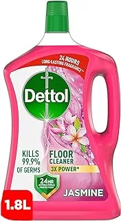 Dettol Jasmine Antibacterial Power Floor Cleaner with 3 times Powerful Cleaning (Kills 99.9% of Germs), 1.8L