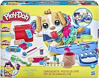 Play-Doh Care 'N Carry Vet Playset For Kids 3 Years And Up With Toy Dog, Storage, 10 Tools, And 5 Modeling Compound Colors, Non-Toxic Art & Craft Toys For Kids, Great Gift For Boys & Girls