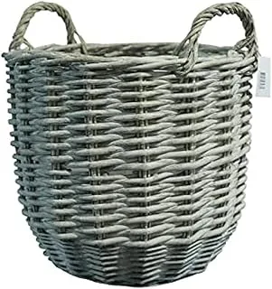 Dubai Garden Centre Corby Round Basket, Grey