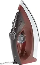 Black & Decker 1600w 300ml steam iron, ceramic coated soleplate with anti calc, drip, self clean and auto shutoff, removes stubborn creases quickly easily x1550-b5 2 years warranty