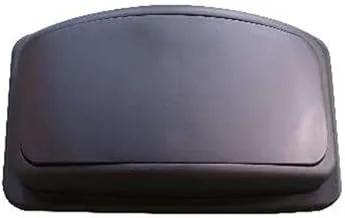 Black Plastic Dome Trash Can Lid - Swing Top, Fits 23 gal Slim 20 1/4