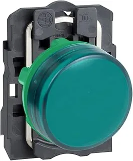 Schneider Electric Pilot light, plastic, green, Ø22, plain lens with integral LED, 24 V AC/DC, XB5AVB3