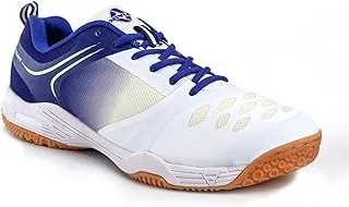 Nivia HY-COURT 2.0 BADMINTON SHOES, White/blue, size 10 Medium 1190WB10