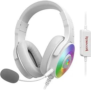 Redragon Pandora white, Virtual 7.1 RGB Gaming headset w/adapter