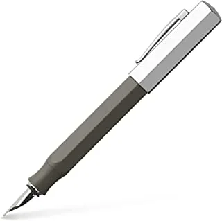 Faber-Castell Fountain Pen Ondoro Gray Brown F, Greay, 147841