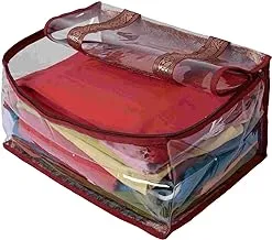 Kuber Industries™ Heavy Marron Brocade Heavy Wedding Petticoat Cover (10-15 Sarees Capacity)