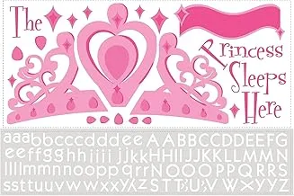 Roommates Princess Sleeps Here Giant Wall Decal With Personalization, Multi-Colour, RMK1787GM