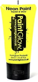 Paintglow Wax Based Uv Bright Neon Face And Body Paint 50 ML, Yellow