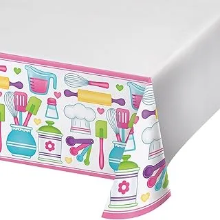 Creative Converting Little Chef Plastic Table Cover Border Print 54Inch X 102-Inch Size