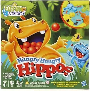 Hasbro Gaming - Hungry Hungry Hippos Game, Fun Board Game For Kids, Board Game for Boys and Girls Ages 4 years old and Up, For Kids