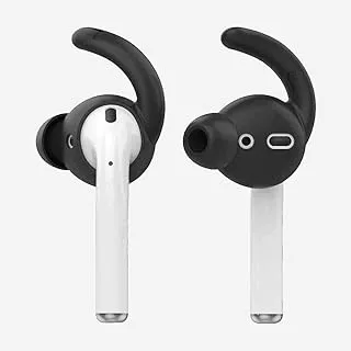 خطافات أذن سيليكون فاخرة Ahastyle لأجهزة Airpods و Earpods (L / S) - أسود