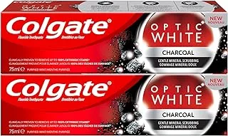 Colgate Optic White Charcoal Whitening Toothpaste 75ml Pack Of 2