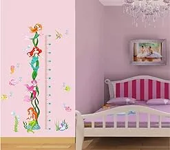 StickieArt Mermaids Growth Chart Wall Stickers, Home Decoration DIY Removable Wall Decals for Living Room Bedroom, Medium, 50 x 70 cm, STA-129