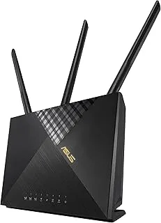 ASUS 4G-Ax56 Gigabit Ethernet Dual-Band Wireless Router - Captive Portal, Aiprotection Classic Network Security, Parental Controls - Black