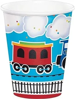 Creative Converting All Aboard Hot-Cups 16 Pieces, 9 Oz Capacity