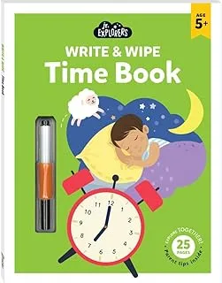 Hinkler Junior Explorers Write and Wipe Time Book