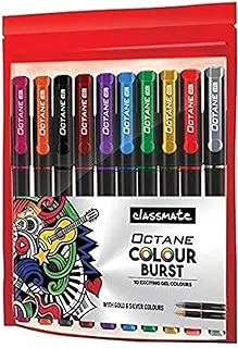 Classmate Octane Colour Burst Gel Pen Pack 10 Multicolor