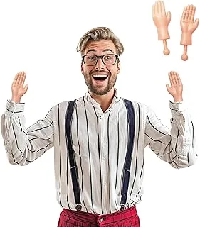 BigMouth Inc. Tiny Hands Toy Hilarious Realistic Looking 3? Plastic Hands for Costumes and Pranks, Tricks to Keep Up Your Sleeve, Multicolor, BM1673