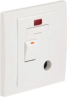 Schneider Electric Vivace, 1 Gang, Switched Fuse with Neon, 13A 250V, White, KB31DNFSG