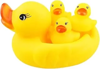 Star Babies Squeaky Duck Toy - Yellow, Pack Of 4