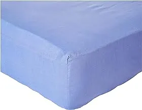 IBed home Fitted Sheet 3Pcs Set - Cotton 144 Thread Count, King Size, Dark Sky Blue