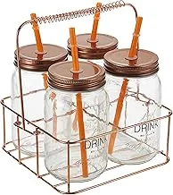 HARMONY TABLE TOP 4PCS GLASS MASON JAR 400ml