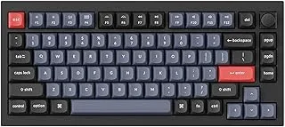 Keychron Q1 Qmk Gateron Phantom Mechanical Keyboard With Knob, Rgb, Brown Switch And Costom Hot-Swappable - Carbon Black