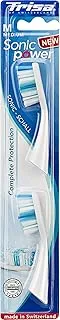 Trisa Sonic Power Complete Protection Medium Bristle Toothbrush Refill, Cleans More Than 30 Per Cent More Efficiently, Swiss Made pack of 2