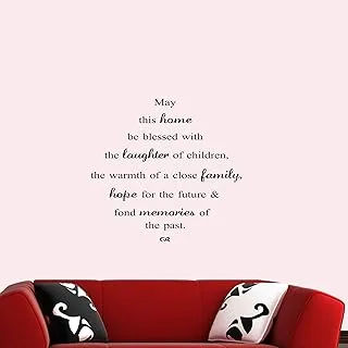 StickieArt “May this home be blessed……” Wall Stickers, Home Decoration DIY Removable Wall Decals for Living Room Bedroom, Medium, 50 x 70 cm, STA-312