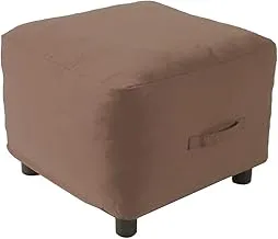 MAIORI- CLUB CANVAS OTTOMAN TAUPE