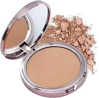 Girlactik Usa. 2-In1 Compact Face Pressed Powder & Contour Bronzer. Weightless, Buildable Coverage. Velvet Finish. -Medium