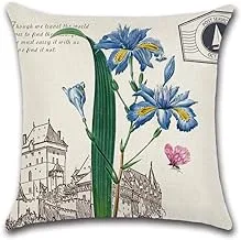 Flower Printed Cushion Cover 45x45 cm