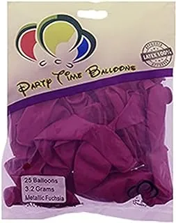 Party Time 12 Inch Latex Balloons - Pink, 25 Pieces