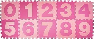 Power Joy Puzzle Play Mats Number 32X32Cm 10Pieces Pink