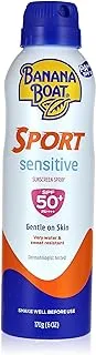 Banana Boat Simpley Protect Sport Sunscreen Spray-SPF50-UVA/UVB Protection-No Added Oils & Fragrance-No Oxibenzone & Parabens-Lightweight-Non Greasy-Quick Absorption-Water Resistant-170g