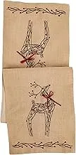 Xia Home Fashions Rustic Reindeer Jute Christmas Table Runner, 13 By 54