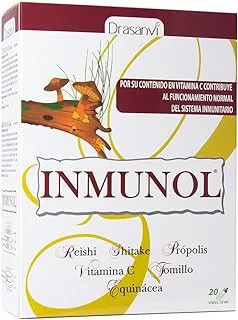 Inmunol 20 X 10 Ml Vials For Immune Support With Reishi, Shiitake, Propolis, Thyme, Vitamin C, Copper And Selenium