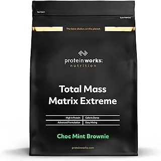 Protein Works - Total Mass Matrix Extreme Mass Gainer | High Calorie Protein Powder | Mass Building Protein Shake | Weight Gainer Protein Powder | 10 Servings | Choc Mint Brownie | 2.12kg